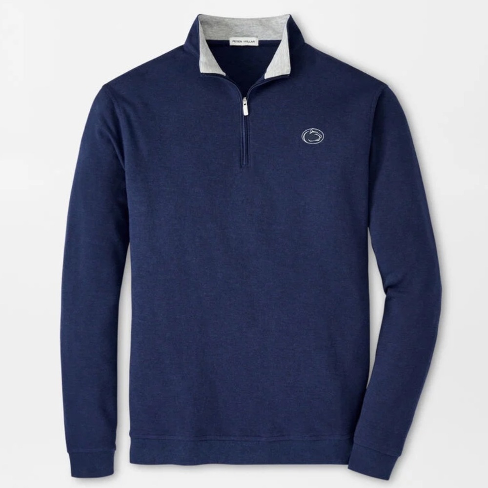 Penn State Peter Millar Blue Quarter-Zip Pullover